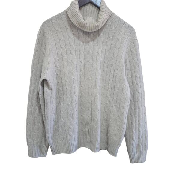 Brooks Brothers 100% Tan Italian Cashmere Sweater Size XL - Picture 5 of 5